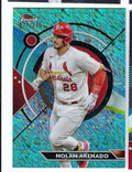 NOLAN ARENADO 2023 Topps Finest #42 AQUA SHIMMER REFRACTOR PARALLEL Baseball Card #077 of only 175 Made! St. Louis Cardinals