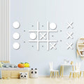 Magnetic Tic Tac Toe Wall-Mount GameGame Room DecorHallway DecorPlayroom DecorModern Wall Decals for Kids RoomClassroom&ampOfficesBest Gift for Family Friends (White)