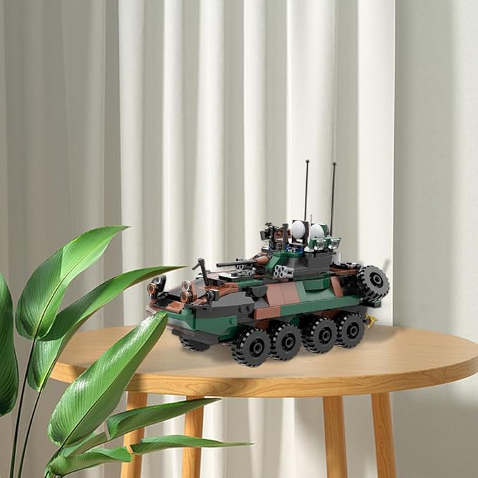LAV-25 Infantry Fighting Vehicle Building Blocks and Construction Toy Collectible WW2 Military-Themed Model to Build and Display Great Gift (476PCS)