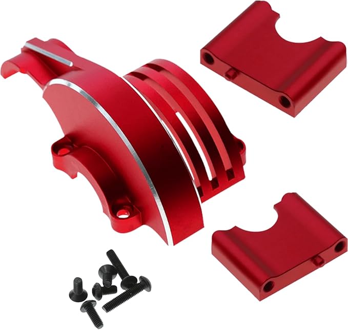 Upgrades Part for 1/8 Sledge 4WDAluminum Main Gear Cover Alloy Hops up for Sledge 4WD Monster Truck RC Car #95076-4Replace #9584Red