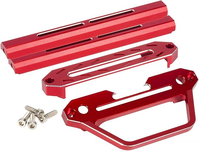Aluminum Alloy RC Remote Radio Controller Bracket Holder Transmitter Protector Frame for Flysky Noble NB4 Pro NB4 Lite NB4 Protect Support (Red)