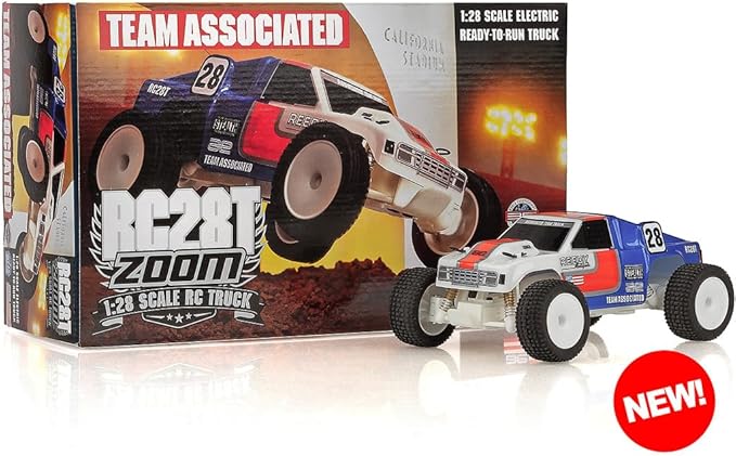 Team Associated 20167 RC28T Zoom RTR Mini Electric Off-Road RC Truck 2.4GHz Ready to Run with USB-C Charging