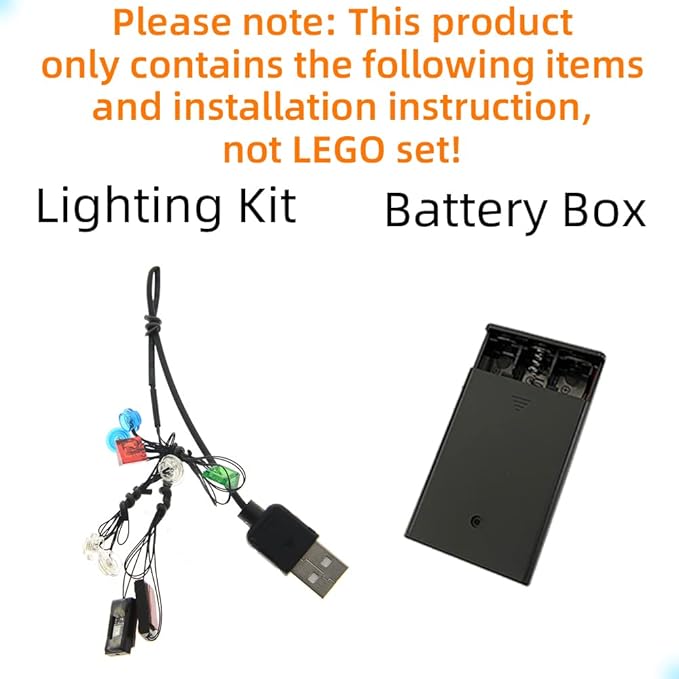 LED Light Kit Compatible with Lego Rescue Hovercraft - Lighting Set for Technic 42120 Building Model (Model Set Not Included)