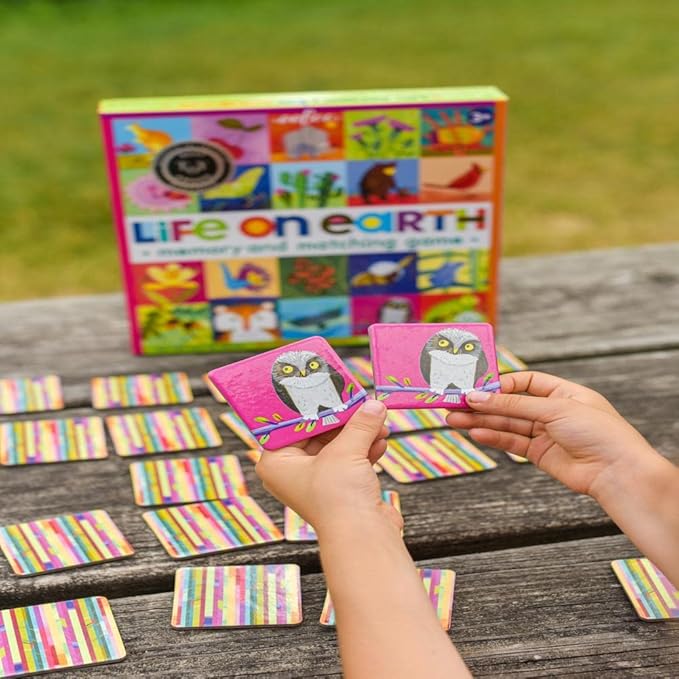 eeBoo: Memory and Matching Game - Life on Earth- 24 Pairs Develops Recognition Concentration Memory &amp Vocabulary Skills Age 3+