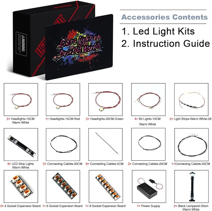 BrickBling LED Light Compatible with Lego Sanctum Sanctorum 76218 Modular Building Set Creative Lights Compatible with Lego 76218-Upgraded Version (Without Model)