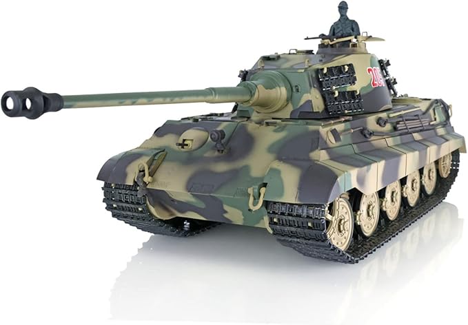 Heng Long US in Stock 2.4G 1/16 Tk7.0 Plastic RTR RC Tank Toys - German King Tiger - Shooting BB