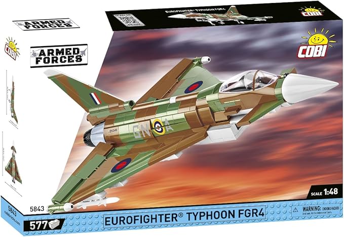 COBI Armed Forces Eurofighter Typhoon FGR4 Aircraft Building Set 576 Pieces