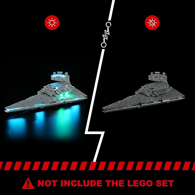 BRIKSMAX Light Kit for Imperial Star Destroyer - LED Lighting Compatible With Star Wars 75394 Building Set - Lego Set Not Included