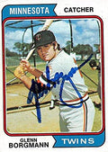 Sports Memorabilia Autograph Warehouse 245246 Glenn Borgmann Autographed Baseball Card - Minnesota Twins 1974 Topps - No. 547