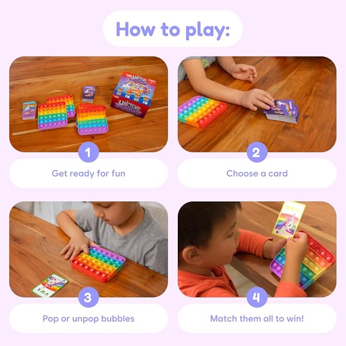 THE FIDGET GAME Unicorns vs Dragons Fun Educational ABC Toys to Learn Alphabet Numbers Shapes &amp Colors Interactive Learning Tools for Pre-K &amp Kindergarten