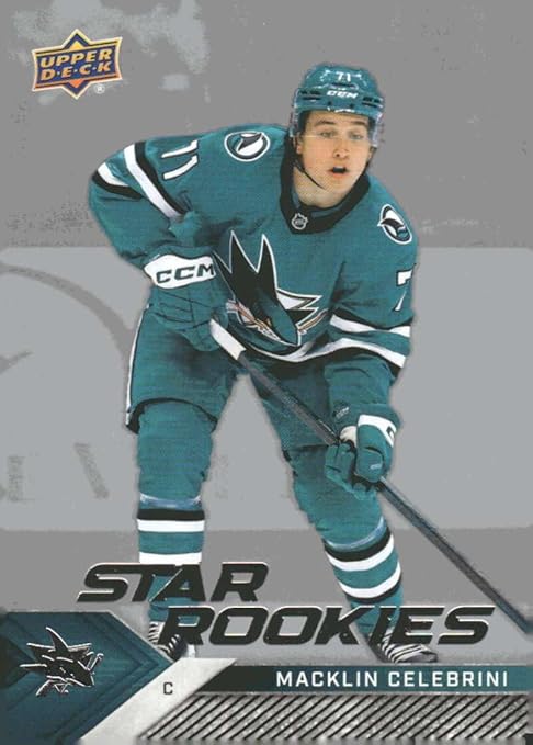 2024-25 Upper Deck Star Rookies #13 Macklin Celebrini San Jose Rookie Hockey Card - Sportscard Superstore