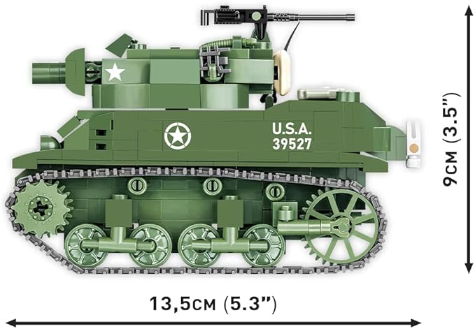 COBI Historical Collection World War II H.M.C M8 Scott Tank Building Set 525 Pieces