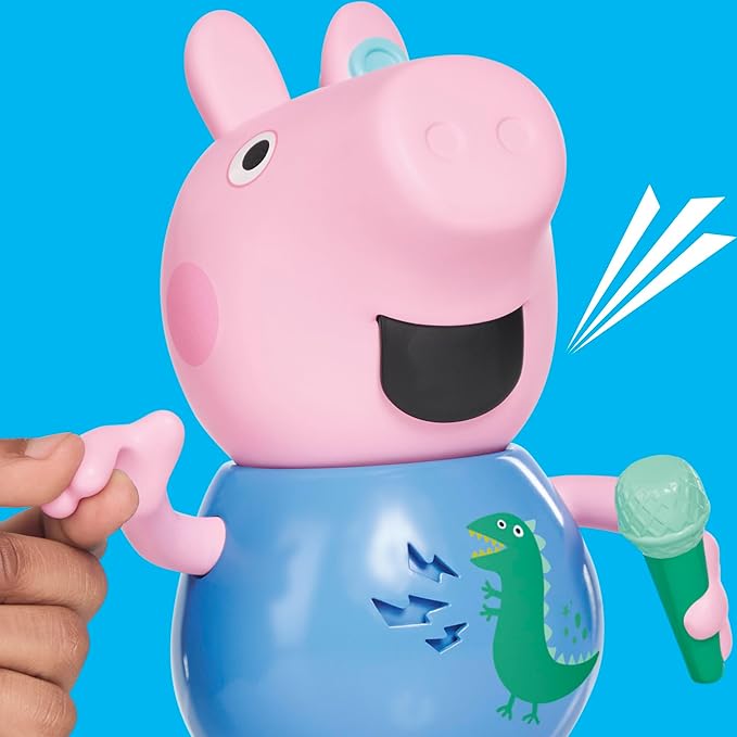 Peppa Pig Joke &amp Sing George 8-Inch Figure Musical Toy with 50+ Sounds and Songs Basket Stuffers Preschool Toys for Girls and Boys Ages 3+
