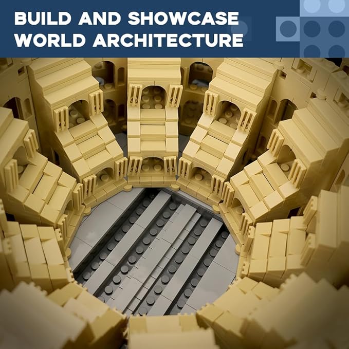 ArtorBricks Architectural The Roman Colosseum Building Large Collection Building Set Model Kit and Gift for Adults(1758Pieces)
