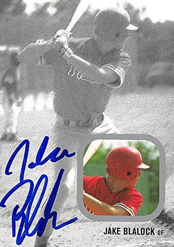 Sports Memorabilia Autograph Warehouse 244741 Jake Blalock Autographed Baseball Card - Philadelphia Phillies FT 2002 Just Minors - No. 31 Rookie