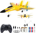 SU-27 RC Airplane2.4GHz 2 Channel Remote Control Plane with Gyro Night Lights and 2 Batteries Easy to Fly for Adults Beginners and Kids Yellow Toy