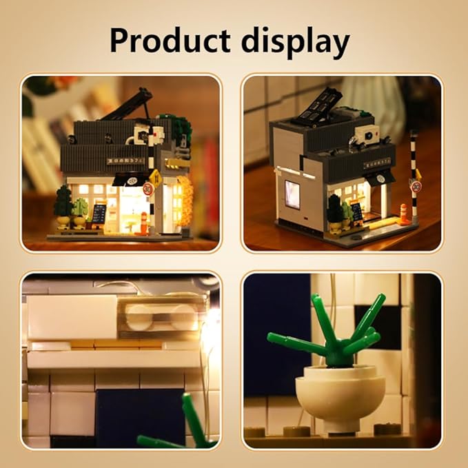CaDA Master C66007W Summer Breeze Coffee Shop Construction Building SetMOC Japanese Coffee House City Buildings with Lights768PCS Street House Idea Gift for Boys Adults