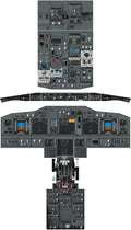 Boeing 737NG Poster Wall Art Airplane Cockpit Air Plane Cockpit High Detail Instruments Airplane Controls Photo Poster for Aircraft Enthusiasts Teaching Decoration - 51.5×36.6 In