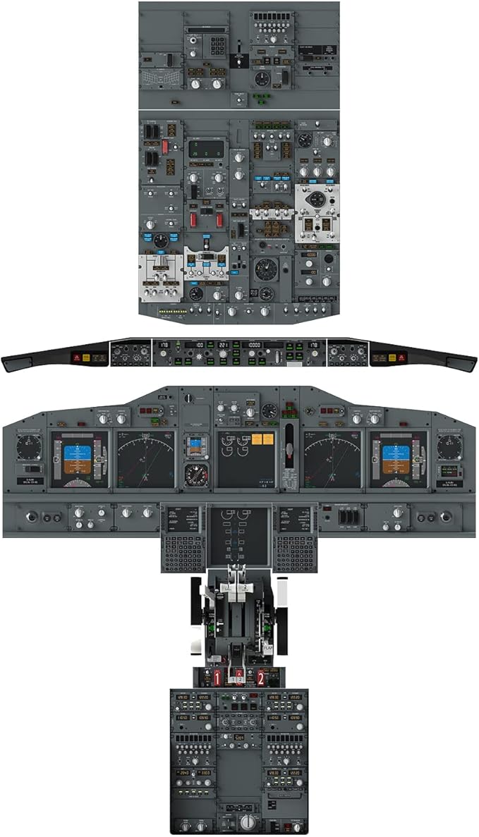 Boeing 737NG Poster Wall Art Airplane Cockpit Air Plane Cockpit High Detail Instruments Airplane Controls Photo Poster for Aircraft Enthusiasts Teaching Decoration - 51.5×36.6 In