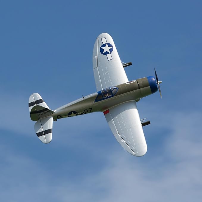 E-flite RC Airplane P-47 Razorback 1.2m BNF Basic-Transmitter Battery and Charger Not Included EFL08450 Airplanes B&ampF Electric