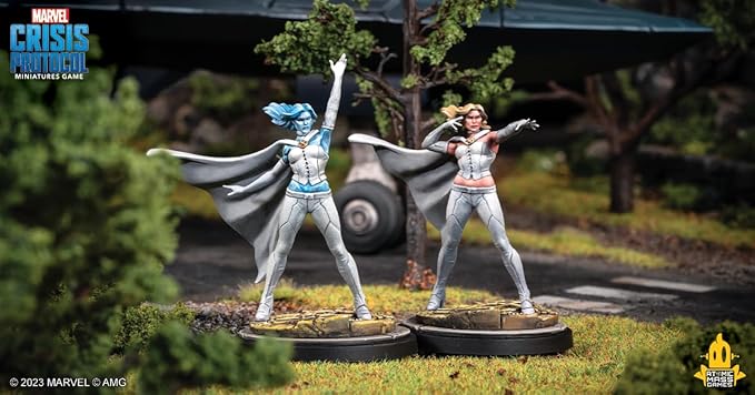 Marvel: Crisis Protocol Emma Frost and Psylocke CHARACTER PACK - Psychic Mutants Unleashed! Tabletop Superhero Game Ages 14+ 2 Players 90 Minute Playtime Made by Atomic Mass Games