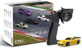 1:76 Turbo Racing Scale RC Sport Car Table Racing Remote Control Mini Model Car Full Proportional RTR Kit Toys (C71yellow)