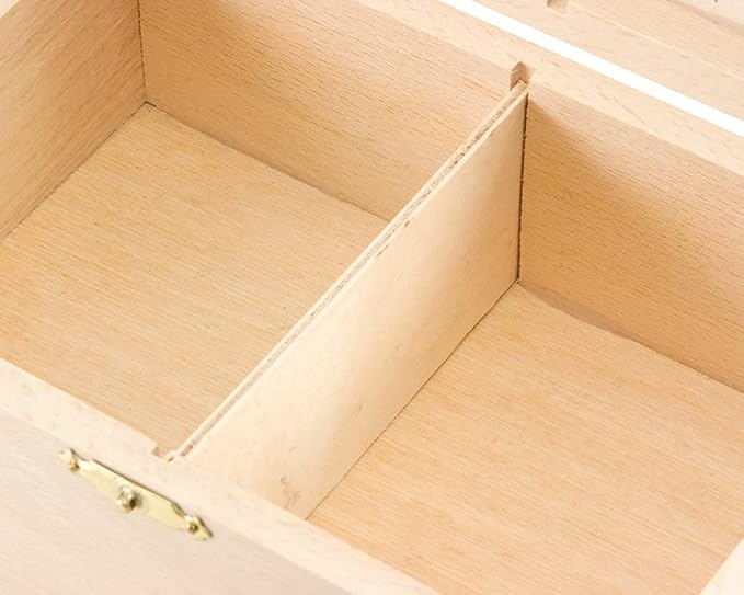 Chess and games shop Muba Wooden Storage Box / Case for Standard Size Chess Pieces - Chessmen Not Included - Natural Wood