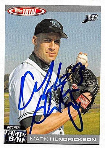 Sports Memorabilia Autograph Warehouse 247564 Mark Hendrickson Autographed Baseball Card - Tampa Rays 2004 Topps Total - No. 174