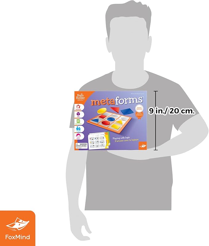 FoxMind Games: MetaForms Logic and Deductive Reasoning Puzzle Game 80 Smart Puzzles to Work Through 6 Levels of Complexity Develops STEM Skills 1+ Players for Ages 5 and up