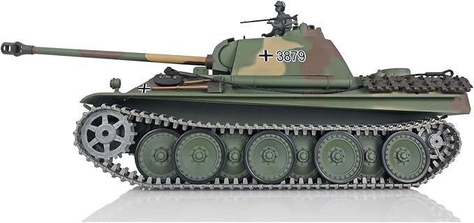US in Stock RC Tank 1/16 German Panther G 7.0 Upgraded Infrared Combat 340 Rotating Turret BB Shooting Airsoft Tank