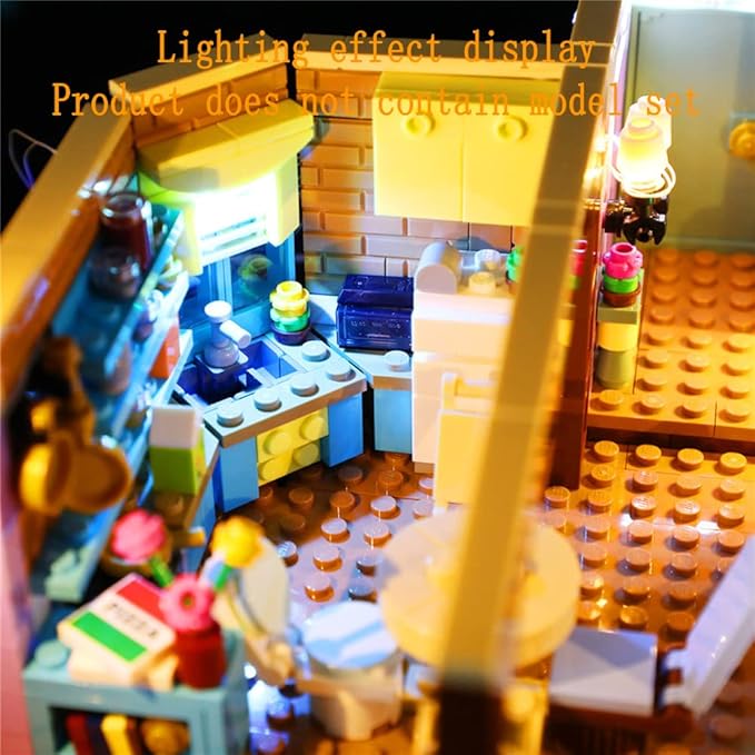 LED Light Kit Compatible with Lego The Friends Apartments - Lighting Set for Creator 10292 Building Model (Model Set Not Included)