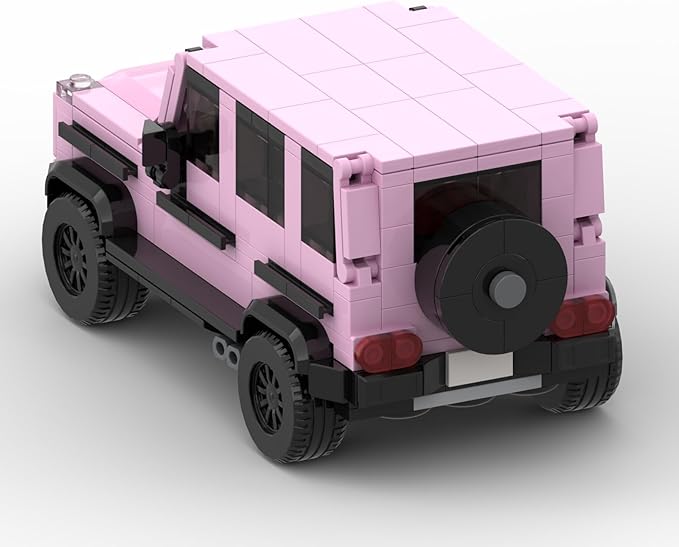 Custom Building Block Set G-Class SUV Model Pink DIY Construction Toy