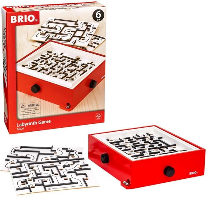 BRIO World 34020 Labyrinth Game + Extra Boards | Skill-Enhancing Puzzle | Engaging Activity for Kids &amp Teens | Promotes Cognitive Abilities