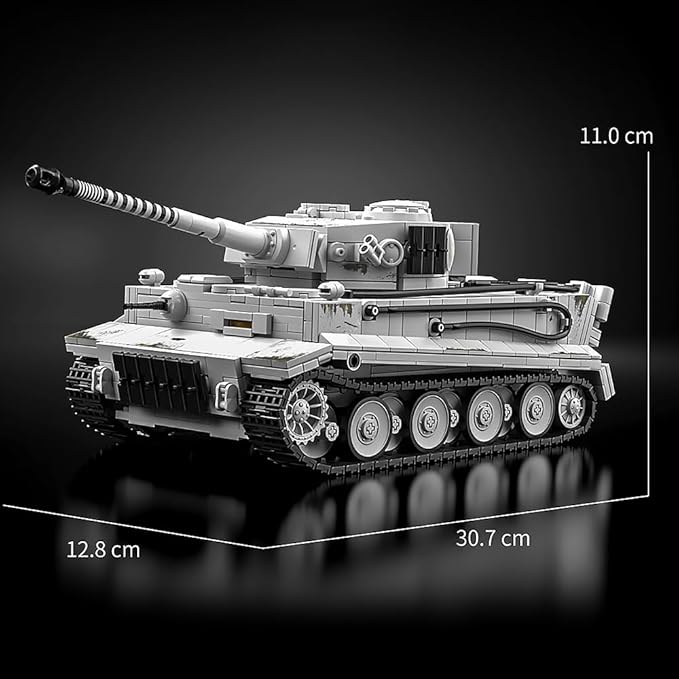39063“Michael Wittmann's Tiger Tank No.S04” Building Block Set 1628 Pieces Military 1:28 Scale Tank Model Toys Ideal Gift for Room Decoration or Collection