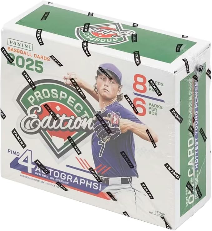 2025 Panini Prospect Edition Baseball Hobby Trading Card Box (4 Autographs Per Box)