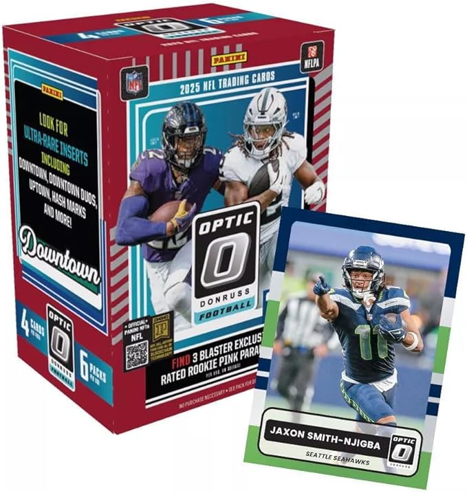2025 Panini Donruss Optic Football Trading Cards Blaster Box Pink Parallels (24ct Cards)