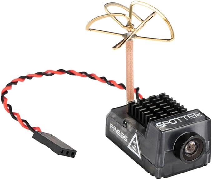 Crazepony Spotter V2 Micro FPV AIO Camera 5.8G with OSD Integrated Mic FOV170 Degree 700TVL Video Transmitter 40CH 20MW-200MW Adjustable VTX for Mini FPV RC Drone