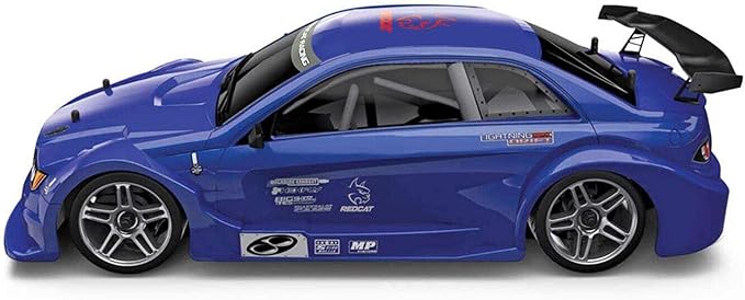 Redcat Racing Lightning EPX RC Drift Car 1/10 Scale 4WD with 2.4GHz Radio 19T Brushed Motor Tunable Suspension Remote Control Car with Battery and Charger - Metallic Blue