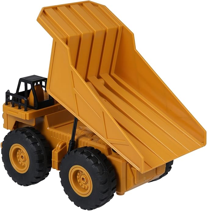 Remote Control Dump Truck 2.4Ghz 6 Channel RC Construction Vehicle Toy with Lights Music Electric Transport Garbage Truck Toys for Teen Birthday Gift