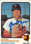 Sports Memorabilia Autograph Warehouse 245029 Glenn Borgmann Autographed Baseball Card - Minnesota Twins 1973 Topps - No. 284