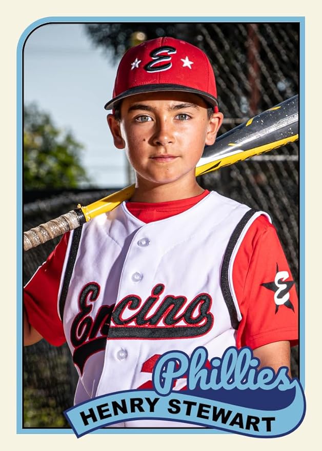 Custom Youth Baseball Trading Cards 50 Count Choose Your Design Personalized and Customized with Player Name Team and Info. Youth Little League Travel Baseball