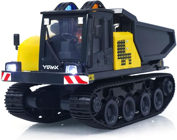 TOUCAN RC HOBBY 1/50 T14R Panther RTR Electric RC Crawler Dump Truck Construction Vehicle Tracked Tipper Finished Model Lights Sounds Unit for Adult Hobby