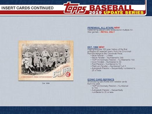 2019 Topps Update Baseball Hanger Box (67 Cards 2 Perennial All-stars)