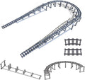 Finger Rock City Train Tracks Building Block Set 212 Pcs Flexible Rails Train Track Railroad Expansion Accessory Set Uphill and Downhill Straight Curved Tracks