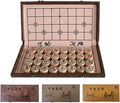 15 inch Chinese Chess Set with PU Leather Foldable Board Xiangqi Portable Chinese Chess Game Set Strategy Xiang Qi Board Games for 2 Players for Adults Family