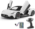 MIEBELY Maserati Remote Control Car Openable Door 1:12 Scale Rc Toy Car 7.4V 900mAh Licensed 12Km/h Fast Rc Cars with Led Light 2.4Ghz Model Car for Adults Boys Girls Birthday Ideas Gift (White)