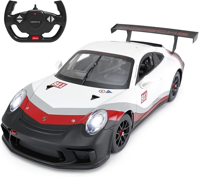 RASTAR RC Cars 1/14 Porsche 911 GT3 Cup Remote Control Sports Car Porsche Toy Car for Kids Drift RC Race Car – White 2.4G