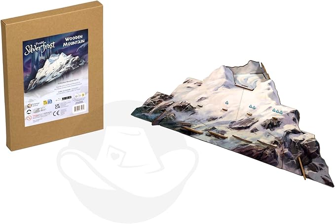 Everdell Silverfrost Wooden Mountain – Premium 3D Accessory for Everdell Silverfrost Upgraded Component for Strategic Board Game Wooden Game Accessory