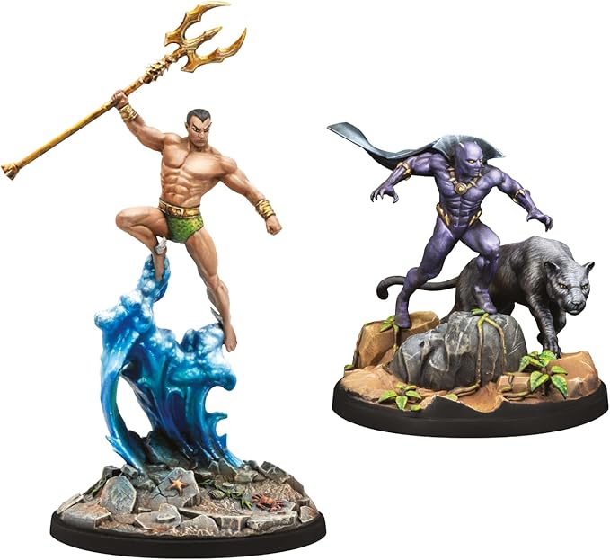 Atomic Mass Games Marvel: Crisis Protocol Black Panther Chosen of Bast &amp Namor The Sub-Mariner Character Pack - Tabletop Superhero Game Ages 14+ 2 Players 90 Min Playtime Atomic Mass Games