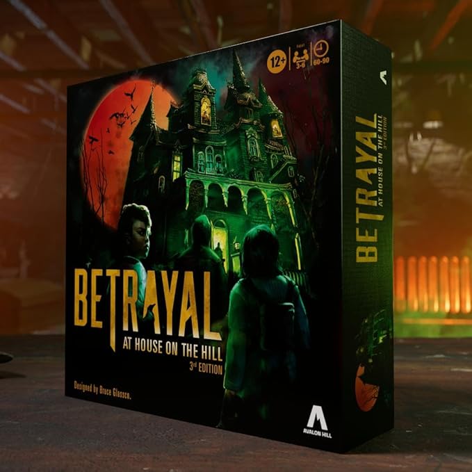 Avalon Hill Hasbro Gaming Betrayal at The House on The Hill 3rd Edition Cooperative Board GameAges 12 and Up3-6 Players50 Chilling Scenarios